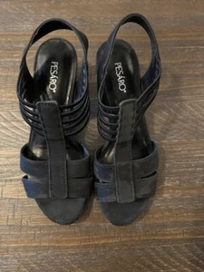 Pesaro Leanne Sandal Womens Size 6 Black - Picture 1 of 5