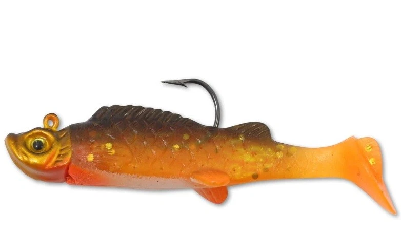 Plantilla/Swimbaits Super Gold Shiner Mimic Minnow Shad 3/4 oz - Paquete de 2 señuelos de pesca Foto 1 de 1