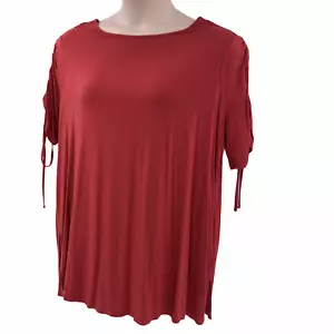 Top Pullover Tejido Terra & Sky Mujer Talla 1X Salmón Decorativo Reunión Manga Corta - Imagen 1 de 12