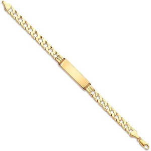 9ct Yellow Gold Curb ID Gents Bracelet - Picture 1 of 20