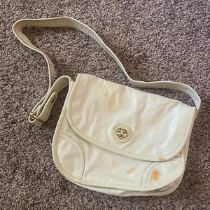 Marc by Marc Jacobs Crossbody White Leather Handbag Satchel Tote Purse - Picture 1 of 11