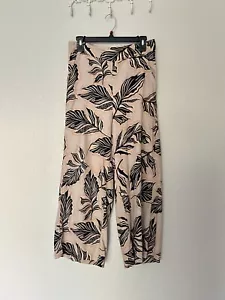 Panama Jack Leinenmischung breite Beinhose Größe S schwarz beige Blatt Blumenmuster - Bild 1 von 7