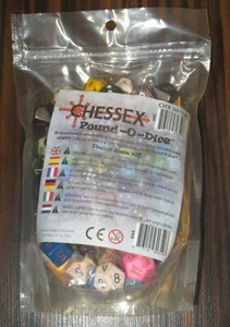 RPG-Würfel - Chessex Pound-o-Dice - ca. 100 Stück inkl. exclusives 7 Poly-Set - Bild 1 von 3