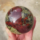 1pc Natural Dragon's Blood Stone Ball Quartz Crystal Sphere Reiki Healing 40mm