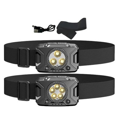 Headlight with Motion Sensor Motion Sensor Headlamp Waterproof 45 Degree robust - Image 1 of 4