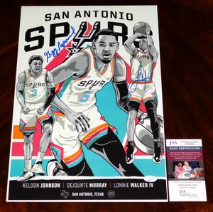 SAN ANTONIO SPURS GREGG POPOVICH & LONNIE WALKER SIGNED 12X18 POSTER JSA COA!! - Picture 1 of 1