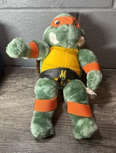 Vintage Teenage Mutant Ninja Turtles Plush Michelangelo 14" Playmates 1988 VTG - Picture 1 of 5