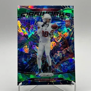 2024 Panini Prizm Marvin Harrison Jr Fireworks Green Cracked Ice RC SP #20 - Picture 1 of 2