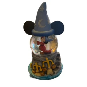 Disney Mickey Mouse Fantasia Sorcerer's Apprentice Snow Globe 6” - Picture 1 of 5