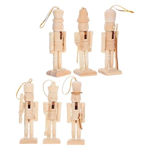  6 Pcs Nut Crackers Soldier Nutcracker Halloween Figurine Ornament - Picture 1 of 12