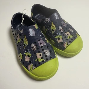 Native Star Wars Shoes C8 Toddler Jefferson Mandalorian Boba Fett Blue Green New - Picture 1 of 9