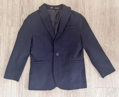 Pre-Owner Zara Boys Navy Blue Blazer Size 6 - Image 1 of 3