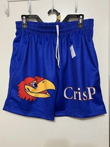 Crisp NYC Kansas Jayhawks Print Shorts Blue Medium - Picture 1 of 3