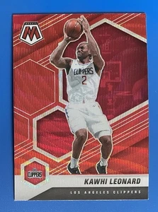 Tarjeta de baloncesto Panini Mosaic 2020-21 #144 roja Prizm Kawhi Leonard LA Clippers - Imagen 1 de 2