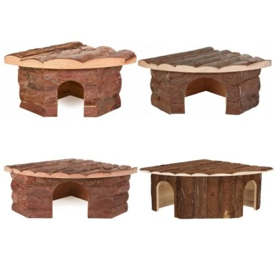 Trixie Natural Living Jesper Corner House Wooden Cage for Small Animals 3 Sizes - Image 1 of 4