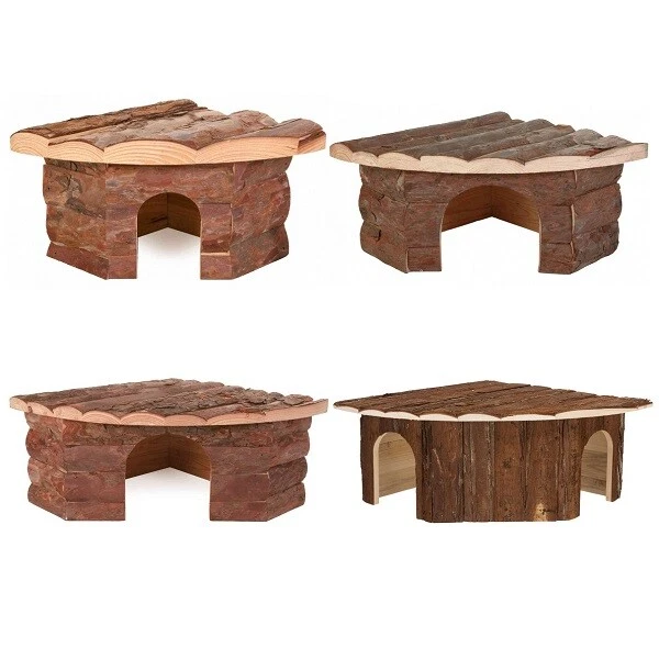 Trixie Natural Living Jesper Corner House Wooden Cage for Small Animals 3 Sizes - Image 1 of 4