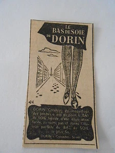 Petite Pub Le Bas se Soie de Dorin  Coupure de presse 1943 - Picture 1 of 1