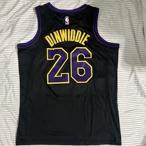 Spencer Dinwiddie Los Angeles Lakers Black City Edition Hombre Grande - Imagen 1 de 5