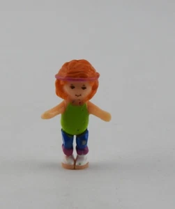 Vintage Polly Pocket Bluebird Doll Orange Hair Leg Warmers Figure Only - Picture 1 of 2