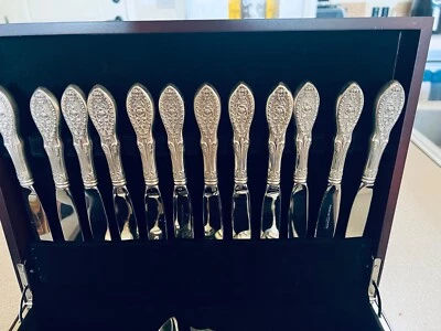 Juego de 8 cubiertos de plata esterlina Valenciennes by Manchester 62 piezas cena Foto 1 de 2