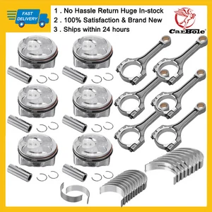 Connecting Rod Bearing & Piston +0.5mm For Hyundai Azera Santa Fe Kia Sedona 3.3 - Picture 1 of 24