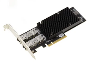 Carte PCIe Réseau LAN Ethernet 2 ports 10G SFP+ et 25G SFP28 fibre Intel E810 - Photo 1/4