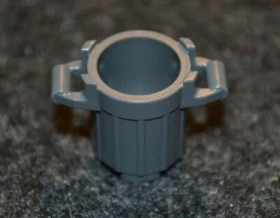 (1) 2x2 Dark Gray Minifigure Trash / Garbage Can Brick ~ New Lego Parts ~ - Image 1 of 2