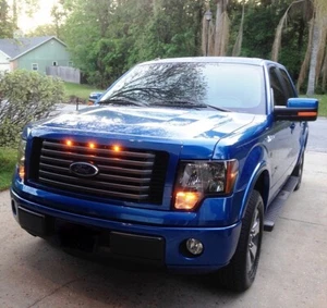 2009-2012Ford F-150 Raptor Style Grill Amber Light Kit XLT XL FX4 Truck Lights - Picture 1 of 5