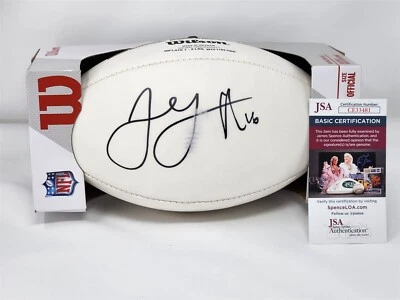 JARED GOFF Firmado Tamaño Completo Fútbol Certificado de Autenticidad JSA LIONS RAMS Foto 1 de 4