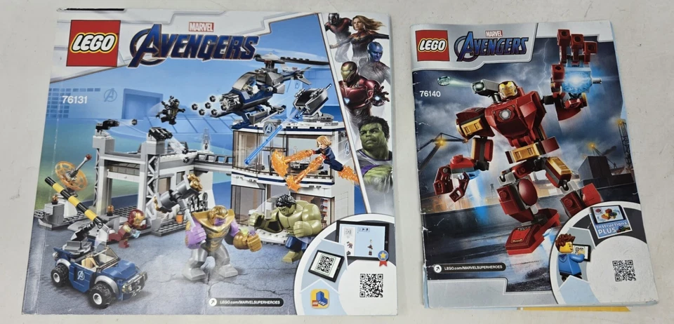 Lego Marvel Avengers Compuesto (Retirado) 76131 y 76140 Manuales de Construcción Solo Reemplazar Foto 1 de 1