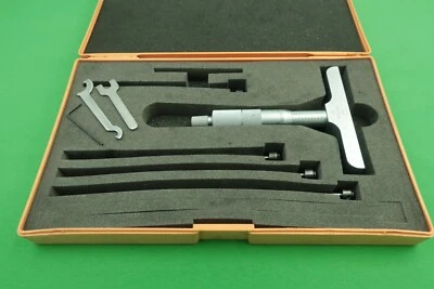 Mitutoyo 129-131 Depth Micrometer 0-4" .001" with 4" Base - Image 1 of 4