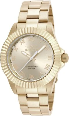 NEW!! Invicta Pro Diver Champagne Dial Gold-tone Roman Numerals Mens Watch - Image 1 of 4