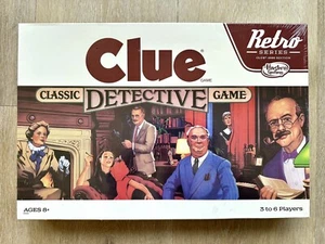 Clue 1986 Edition Retro Series Hasbro Classic Detective Board Game 2014 SEALED - Picture 1 of 6