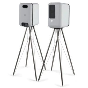 Q ACOUSTICS Q ACTIVE 200 + STAND Q FS75 SISTEMA AUDIO WIRELESS WHITE NUOVO - Picture 1 of 2