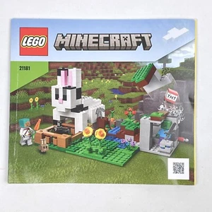 Lego Minecraft 21181 The Rabbit Ranch Instruction Manual ONLY - Picture 1 of 4