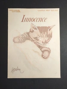 Leisure Arts X-Stitch Leaflet 467 Innocence - Sleeping Kitty - Picture 1 of 2