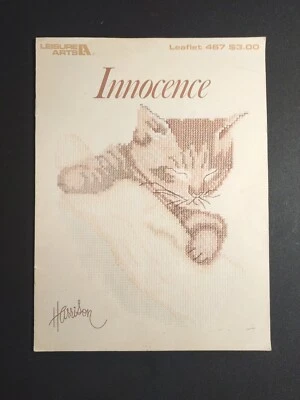 Leisure Arts X-Stitch Leaflet 467 Innocence - Sleeping Kitty - Image 1 of 2