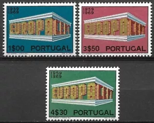 Portugal 1969 Yvert 1051/53 Europa CEPT montado sin montar o nunca montado en muy buen estado - Imagen 1 de 1