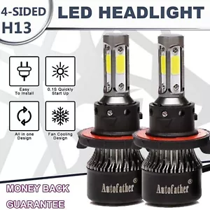 H13 9008 LED Headlight Bulb Kit High Low for Ford F150 250 350 450 550 2004-2014 - Picture 1 of 16