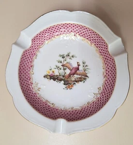Vintage deutscher Porzellan Aschenbecher mit Fasan 5" - Bild 1 von 5