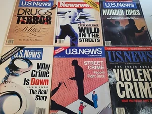Lot of 6 Issues Of U.S. News & World Report w/ CRIME & VIOLENCE (1980s, '90s) - Bild 1 von 5