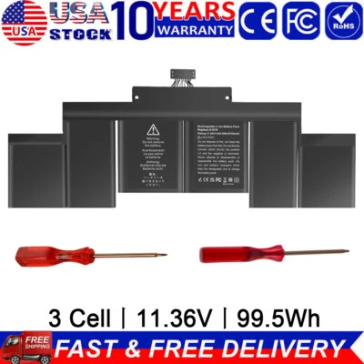 Battery for Mid 2015 MacBook Pro 15" Retina A1398 EMC 2909 2910 A1618 / Charger - Image 1 of 4