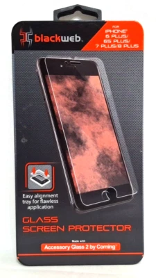 Protector de pantalla de vidrio web negro 2019 teléfono celular iPhone 6 7 8 6S Plus 0,4 mm de grosor Foto 1 de 4