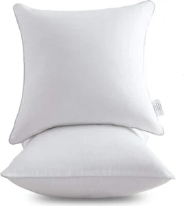 Inch Throw Pillow Inserts (Set of 2) - Decorative Pillows for Sofa, Bed & Couch - Picture 1 of 8