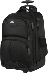 Rolling Backpack, 17 Inch Water Resistant Wheeled Laptop Backpack, Carry on Lugg - Picture 1 of 9