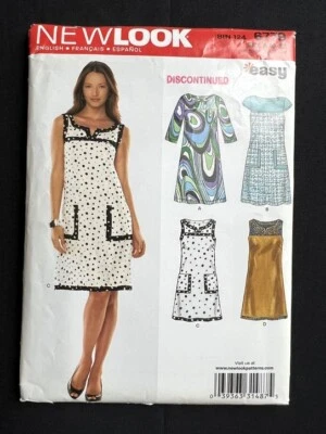 New Look 6779 Misses Dress (4 Styles) Easy to Sew 2008 Pattern size 10-22 Uncut - Image 1 of 2