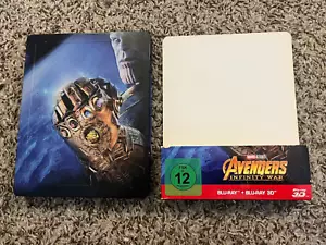 Avengers: Infinity War / 3D + 2D Blu Ray STEELBOOK / German Import / Region Free - Picture 1 of 3