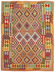 Kelim Afghan Hindukusch  243 x 188 cm Handgewebt Teppich Orientteppich Neu - Bild 1 von 8