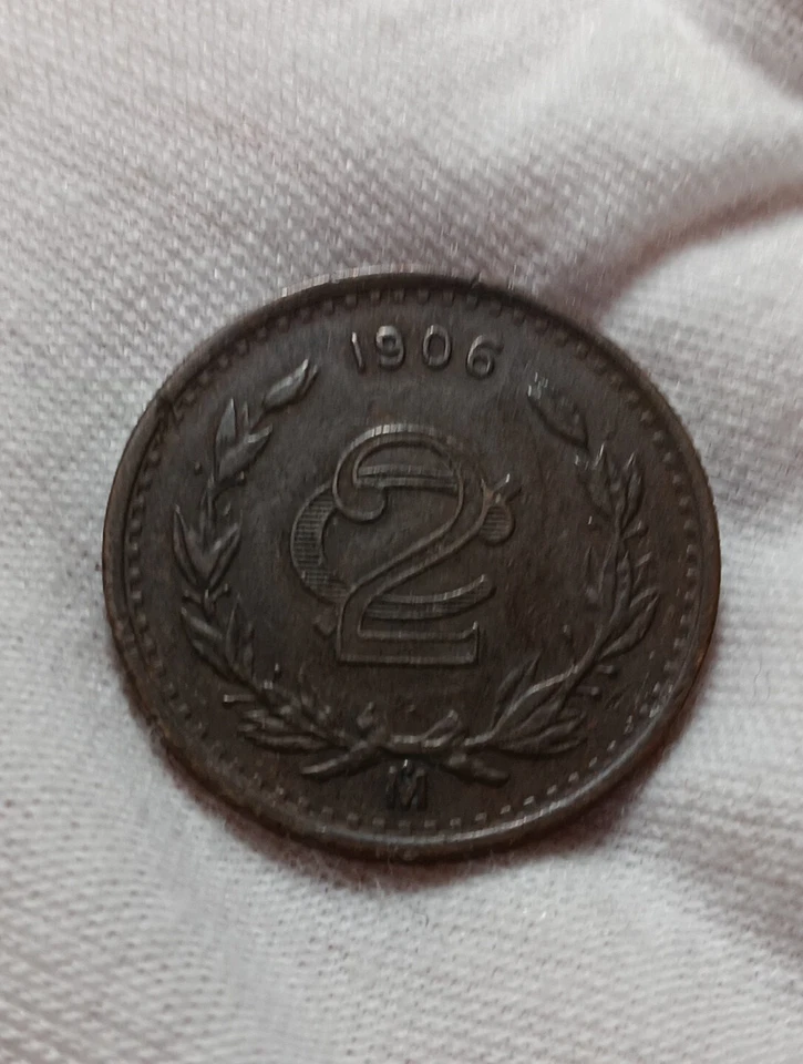 🇲🇽-  2 Centavos -1906 Mo Bu  Bronze Stunning Coin D/478 - Image 1 of 3