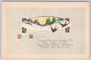 Christmas Divided Back Postcard Birds Winter Snow - Picture 1 of 2